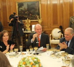 Don Juan Carlos, tras pronunciar su brindis